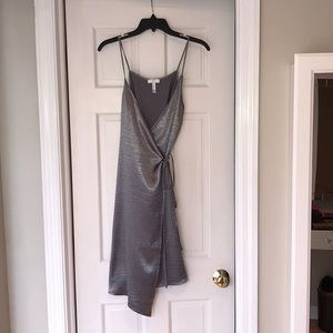 Nordstrom silver wrap dress - never worn!